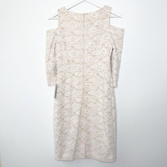 ELIZA J Midi Cold Shoulder Lace Dress - Picture 5 of 9